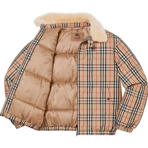 supreme burberry puffer jacket|vintage burberry puffer jacket.